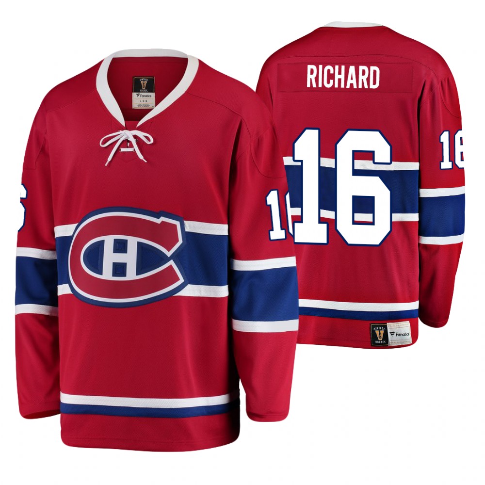 Canadiens Henri Richard Red Premier Breakaway Player Heritage Jersey