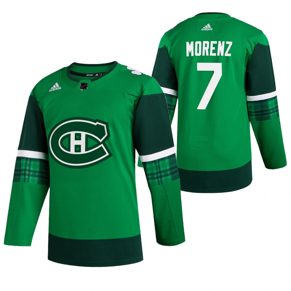Canadiens Howie Morenz 2020 St. Patrick's Day Green #7 Jersey Authentic Player
