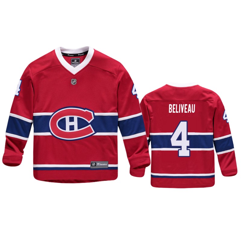Canadiens Jean Beliveau Red Replica Player Home Jersey
