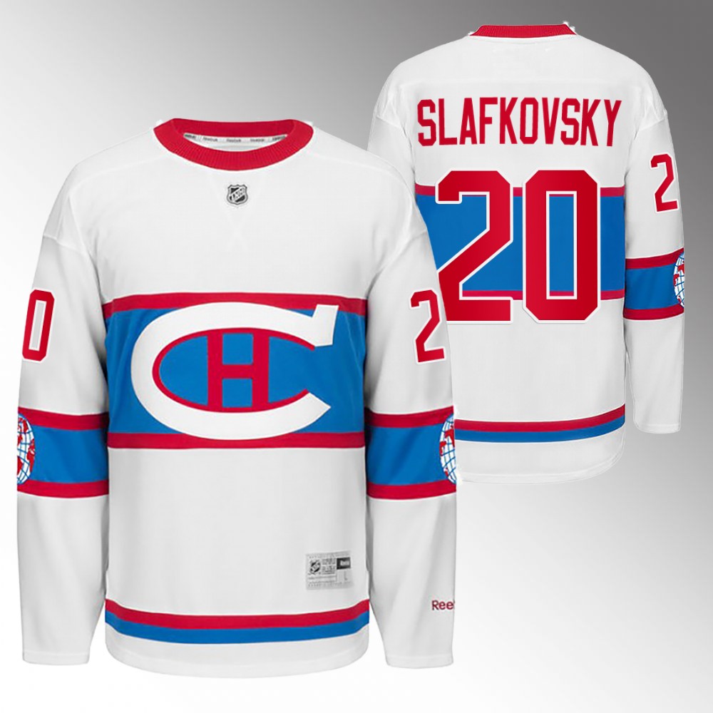 Canadiens Juraj Slafkovsky White Winter Classic 2016 Throwback Jersey