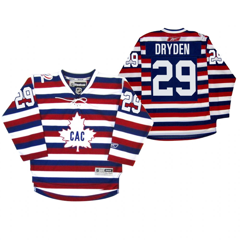 Canadiens Ken Dryden Jersey Centennial 100th Anniversary Celebration Red Royal Retro Men
