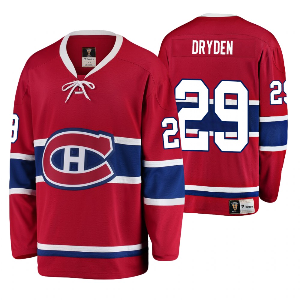 Canadiens Ken Dryden Red Premier Breakaway Player Heritage Jersey