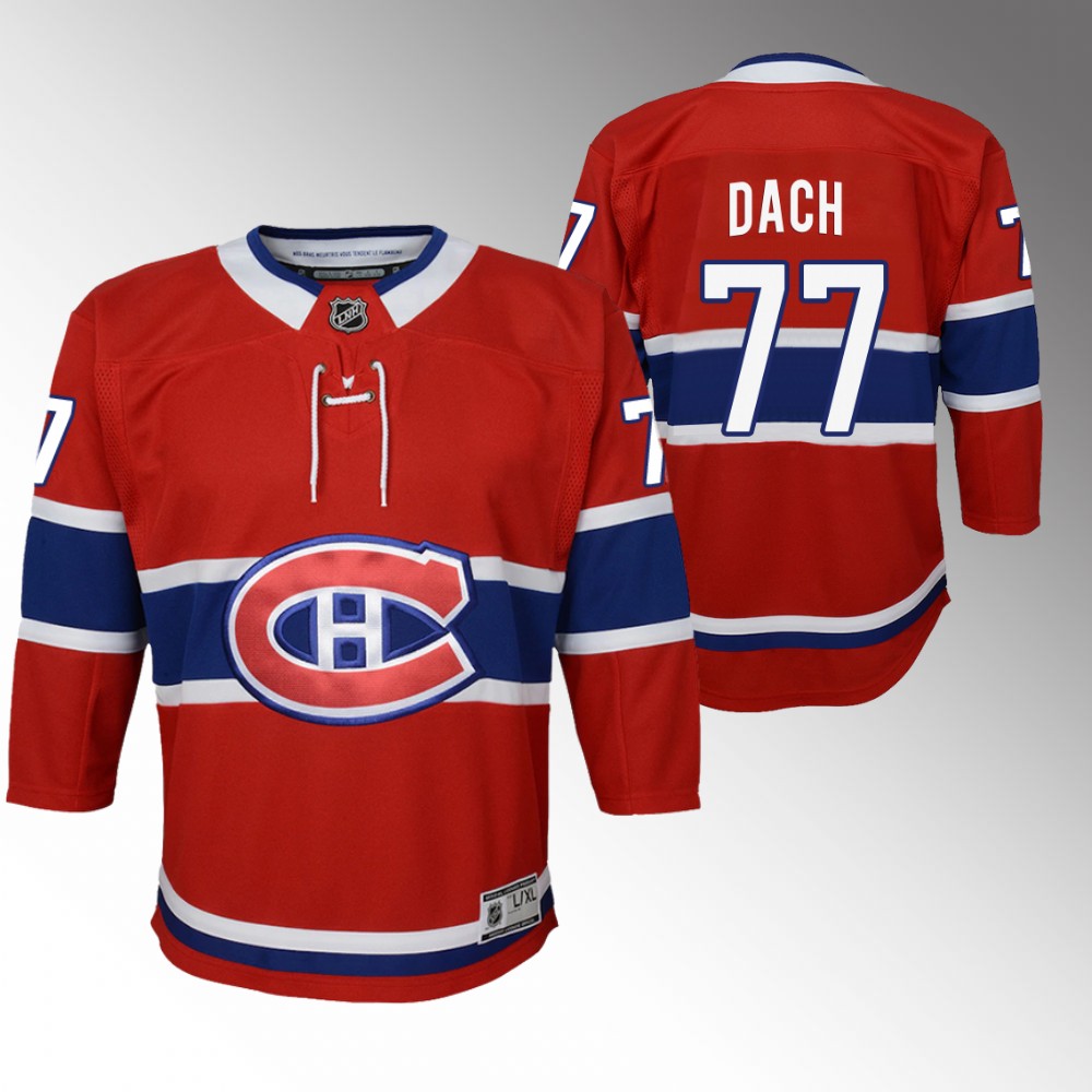 Canadiens Kirby Dach 2022 Home Jersey Youth Breakaway Player