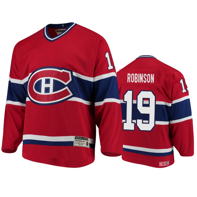 Canadiens Larry Robinson Red Heroes of Hockey Throwback Jersey
