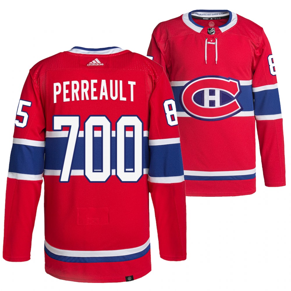 Canadiens Mathieu Perreault 700 Career Games Red Commemorative Edition Jersey