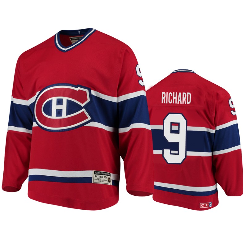 Canadiens Maurice Richard Red Heroes of Hockey Throwback Jersey