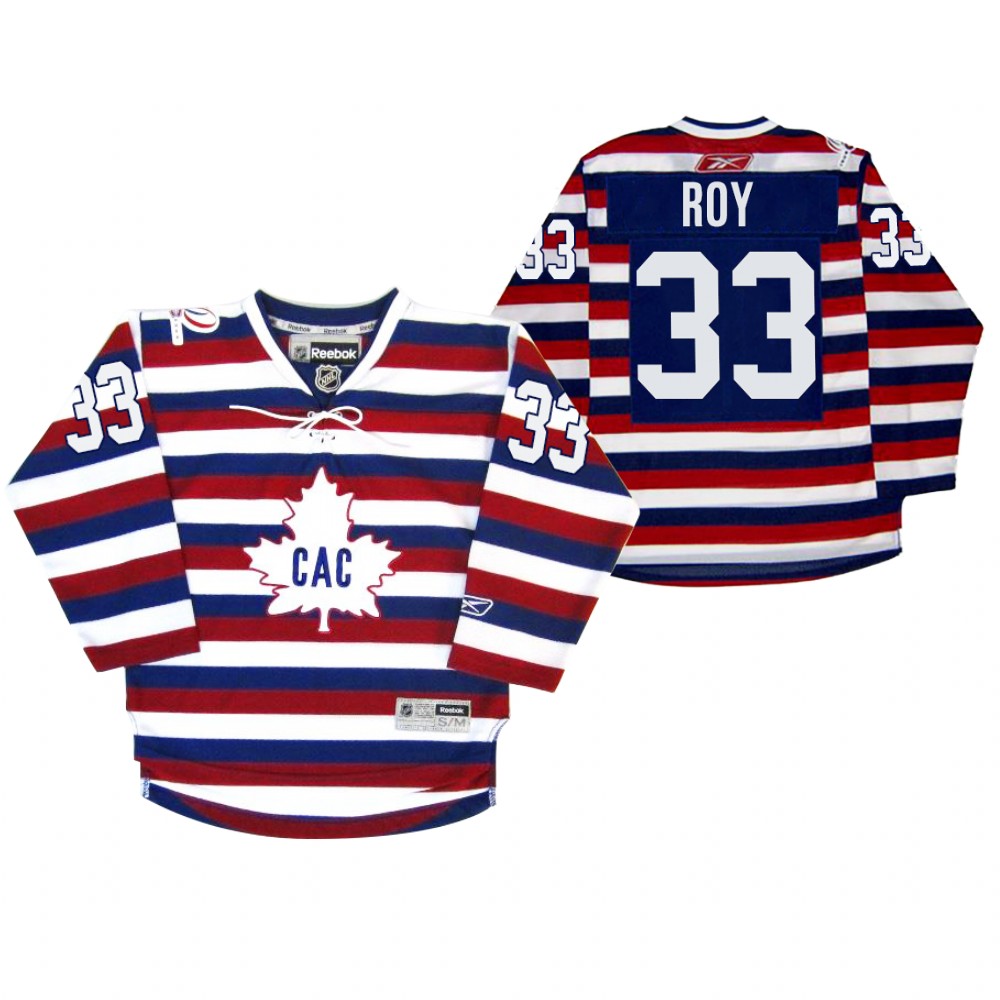 Canadiens Patrick Roy Jersey Centennial 100th Anniversary Celebration Red Royal Retro Men