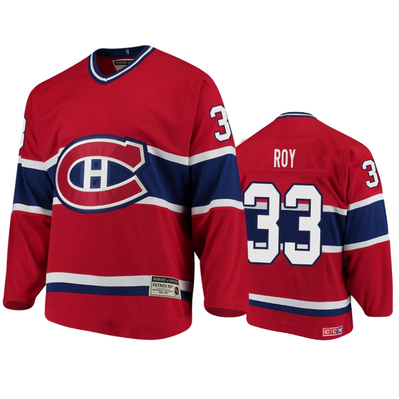 Canadiens Patrick Roy Red Heroes of Hockey Throwback Jersey
