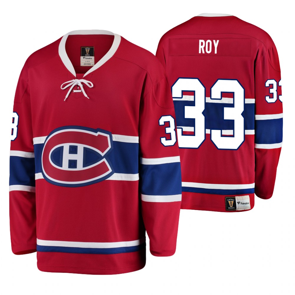 Canadiens Patrick Roy Red Premier Breakaway Player Heritage Jersey