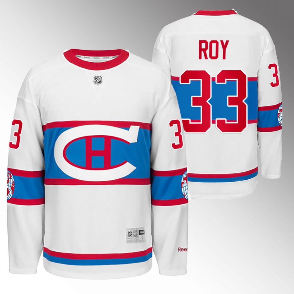 Canadiens Patrick Roy White Winter Classic 2016 Throwback Jersey
