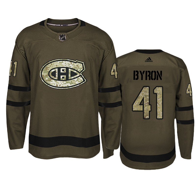Canadiens Paul Byron Camo Military Jersey