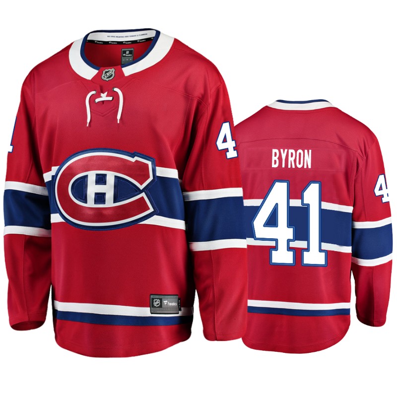 Canadiens Paul Byron Red Breakaway Home Jersey