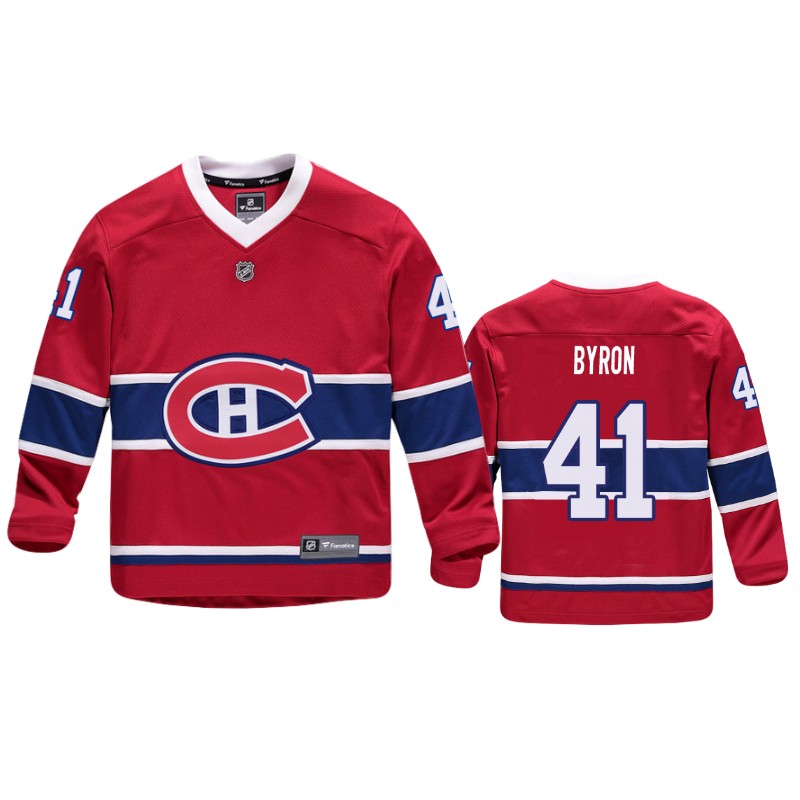 Canadiens Paul Byron Red Replica Player Home Jersey