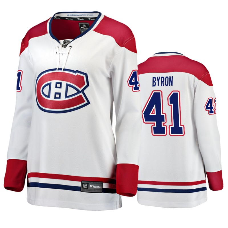 Canadiens Paul Byron White Breakaway Fanatics Branded Jersey