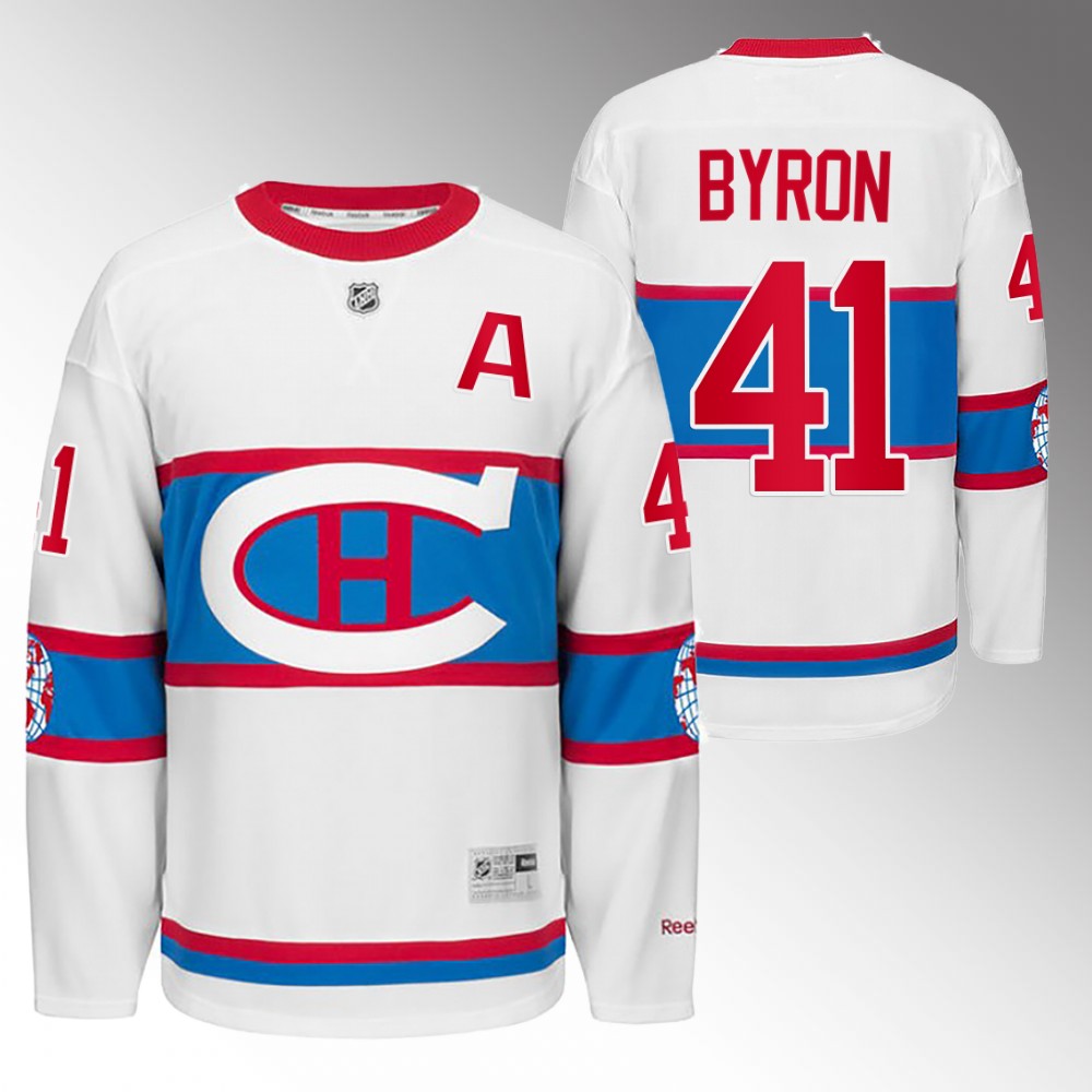 Canadiens Paul Byron White Winter Classic 2016 Throwback Jersey