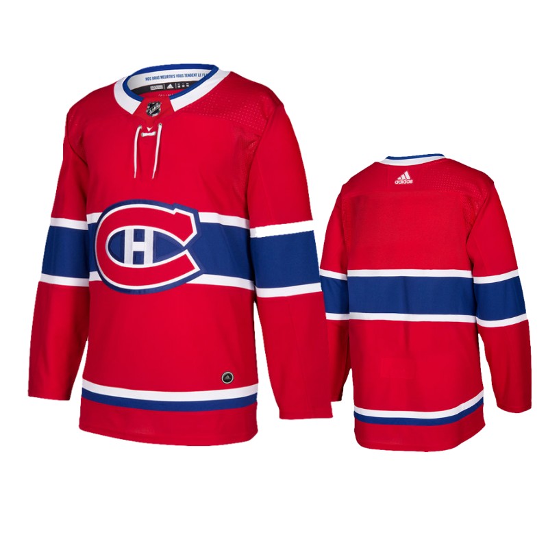 Canadiens Red Authentic Blank Home Jersey