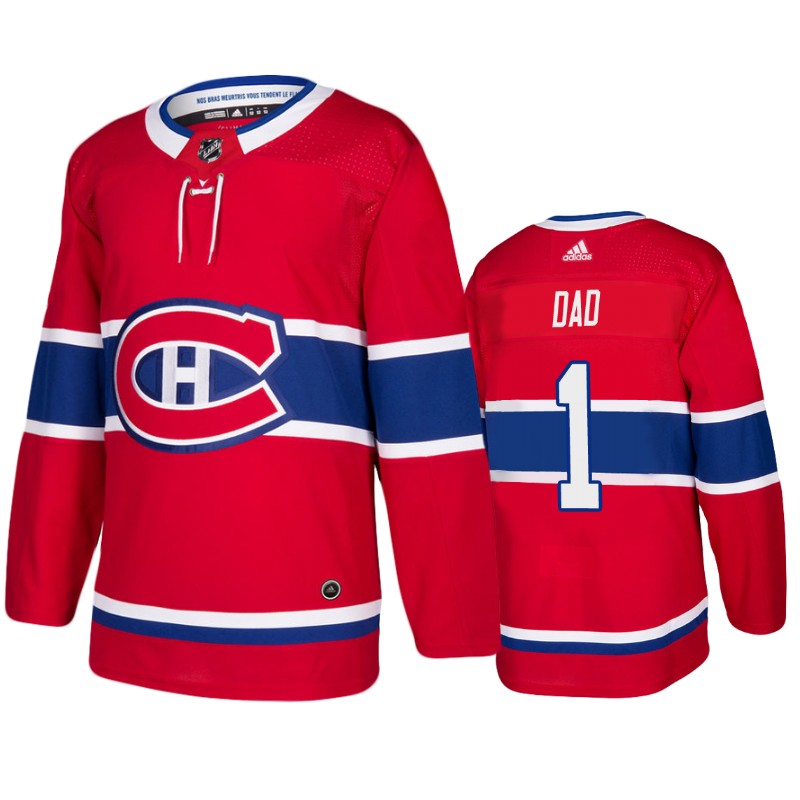 Canadiens Red Number 1 Dad Father's Day Jersey