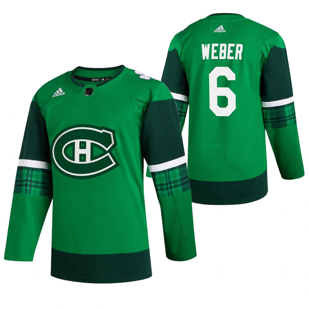 Canadiens Shea Weber 2020 St. Patrick's Day Green #6 Jersey Authentic Player