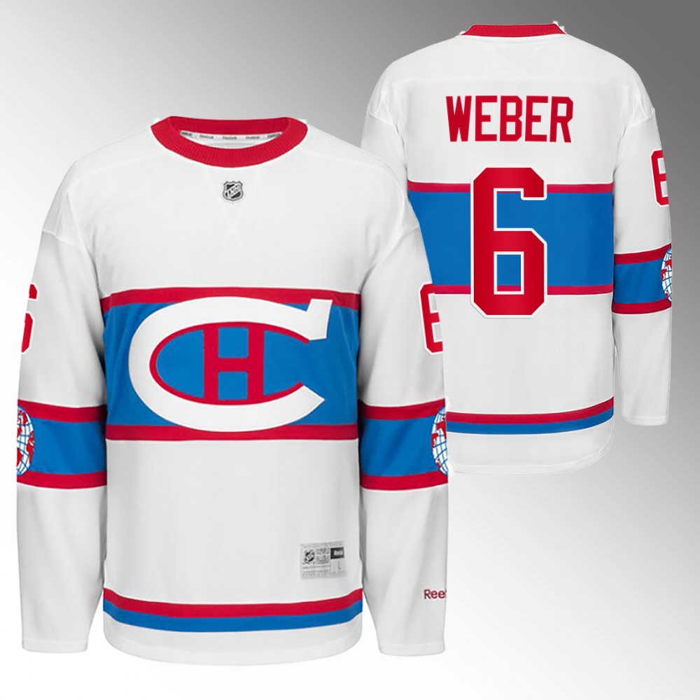 Canadiens Shea Weber White Winter Classic 2016 Throwback Jersey