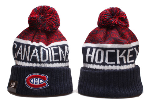 Canadiens Team Logo Cuffed Pom Knit Hat YP