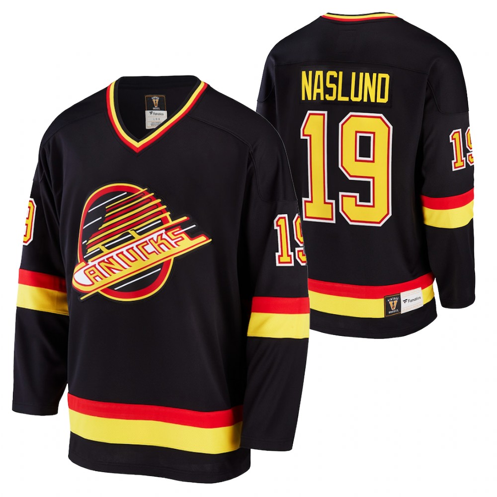 Canucks #13 Markus Naslund Black Retired Player Jersey