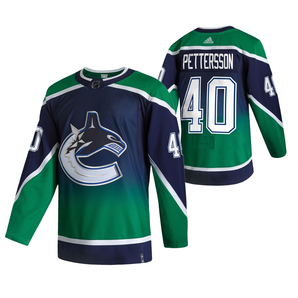 Canucks 2021 Reverse Retro #40 Elias Pettersson Blue Jersey Special Edition Authentic