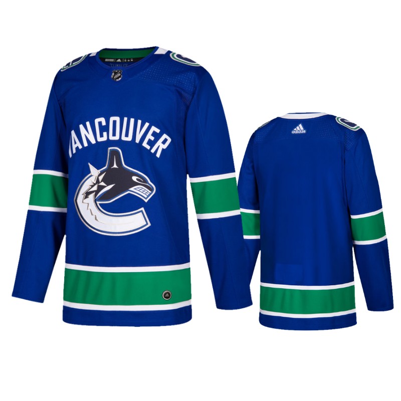 Canucks Blue Authentic Blank Home Jersey