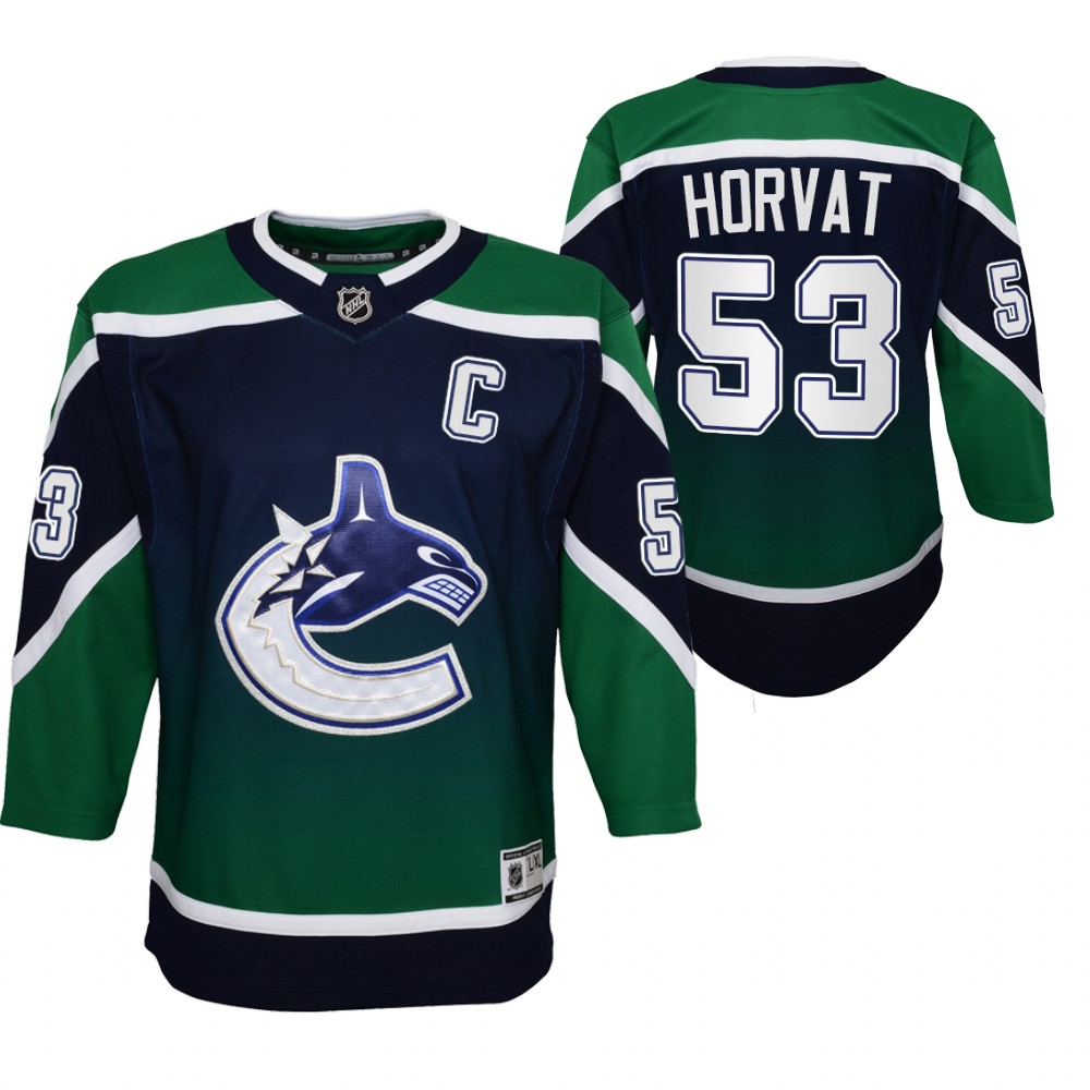 Canucks Bo Horvat 2020-21 2021 Reverse Retro Jersey Youth Authentic