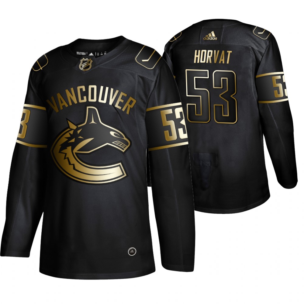 Canucks Bo Horvat Black Authentic 2019 NHL Golden Edition Jersey
