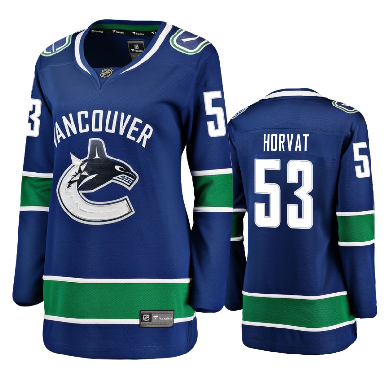 Canucks Bo Horvat Blue Breakaway Player Home Jersey