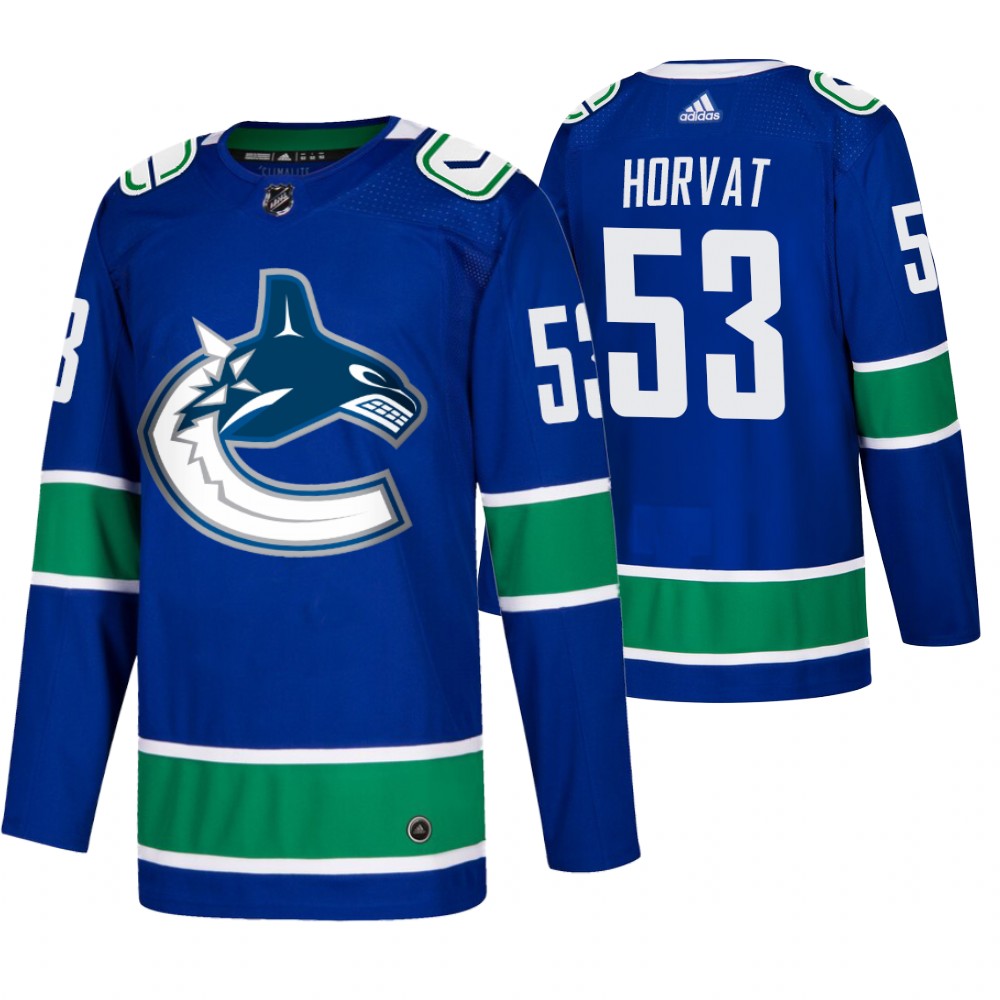 Canucks Bo Horvat Blue Home 50th Anniversary Authentic Jersey