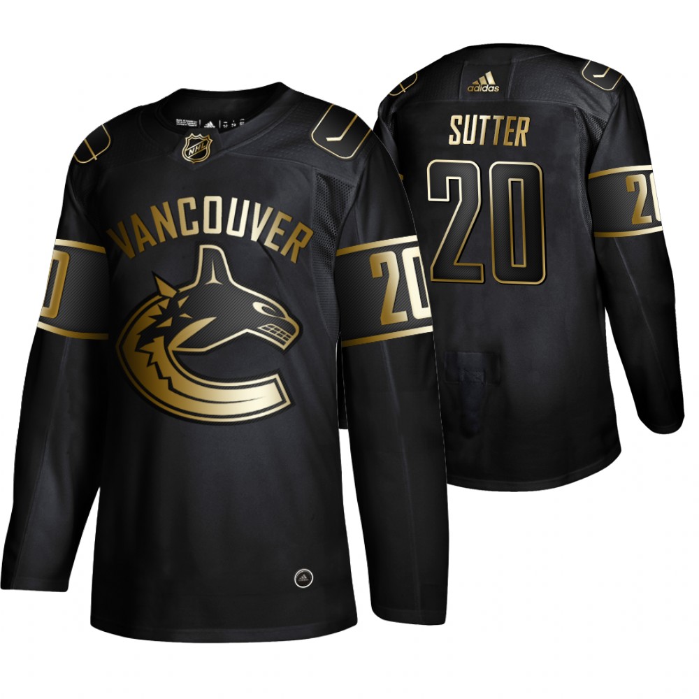 Canucks Brandon Sutter Black Authentic 2019 NHL Golden Edition Jersey