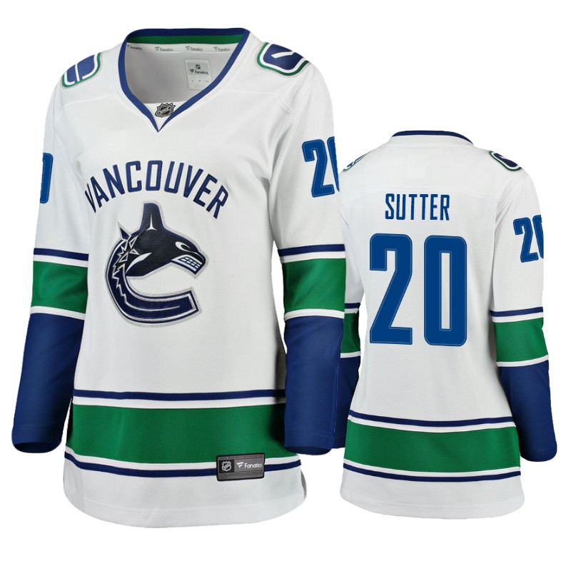 Canucks Brandon Sutter White Breakaway Fanatics Branded Jersey