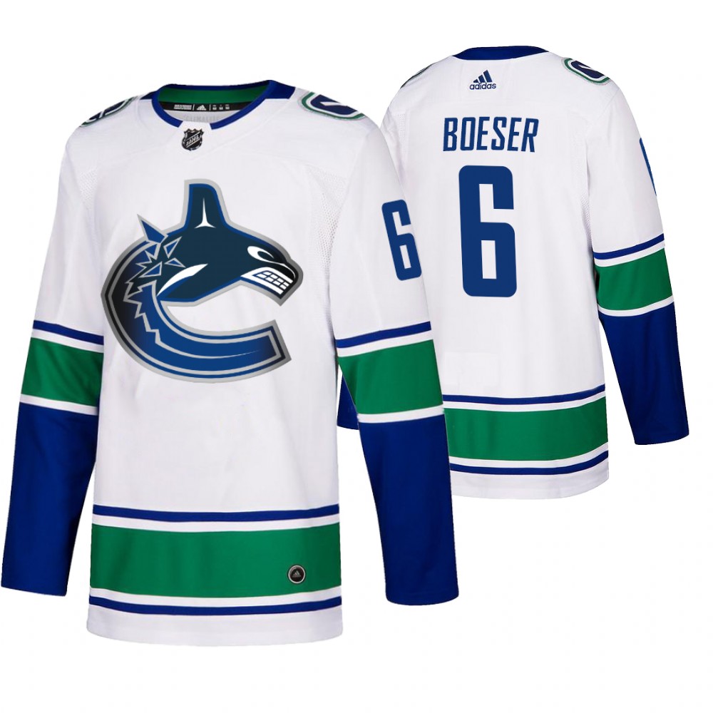 Canucks Brock Boeser White Away 50th Anniversary Authentic Jersey