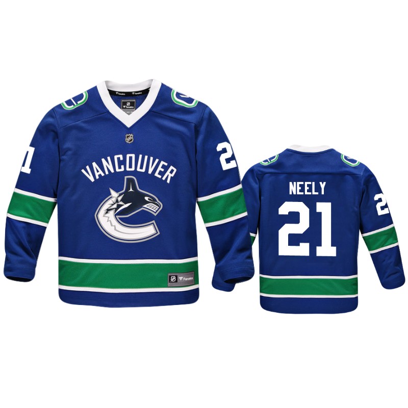 Canucks Cam Neely Blue Replica Player Home Jersey