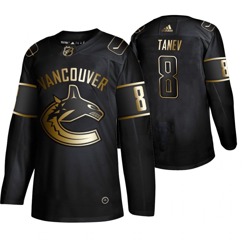 Canucks Christopher Tanev Black Authentic 2019 NHL Golden Edition Jersey