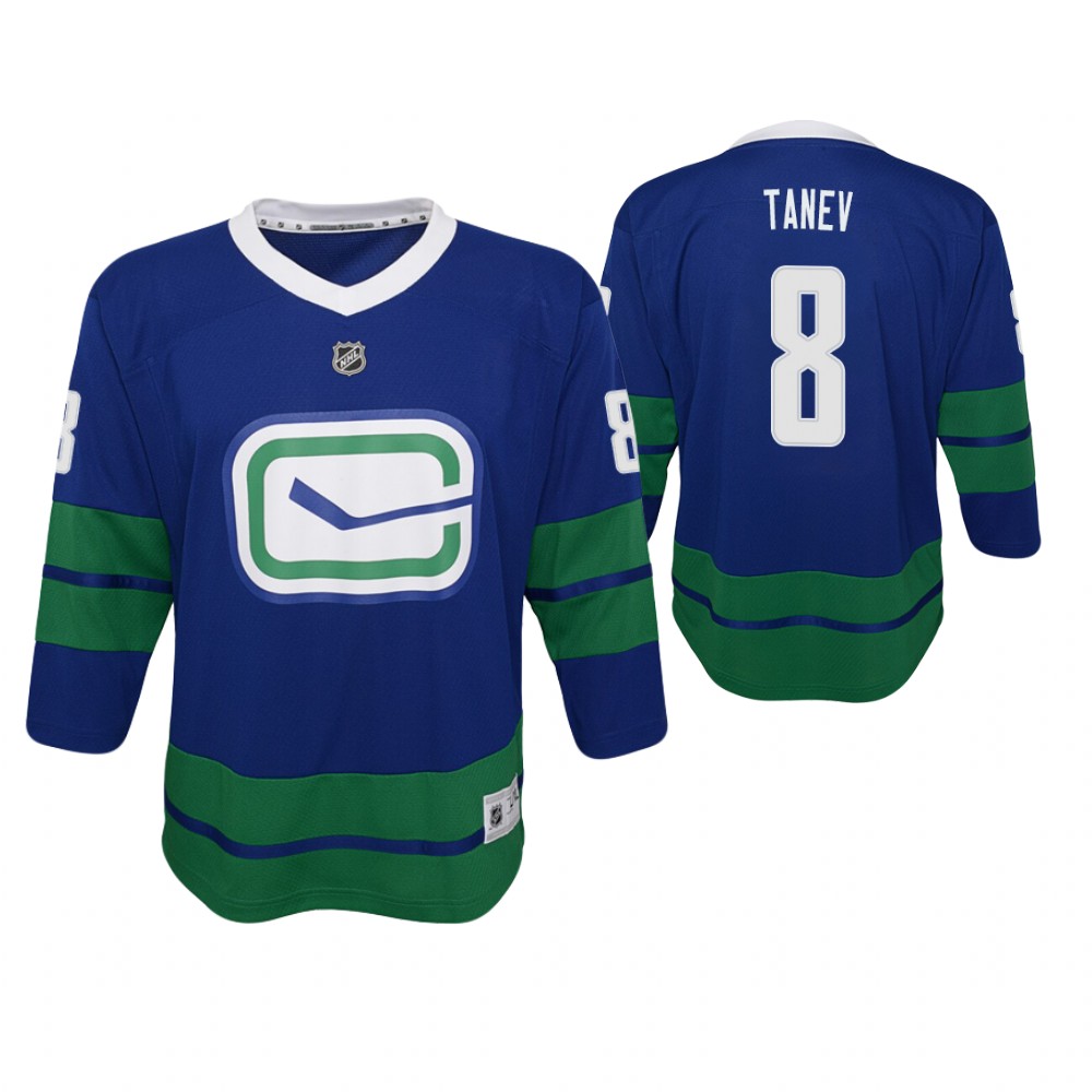 Canucks Christopher Tanev Royal Alternate Premier Youth Jersey