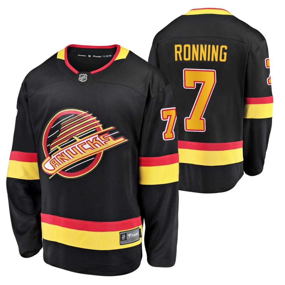 Canucks Cliff Ronning Black 50th Anniversary Men's 90's Flying Skate Jersey