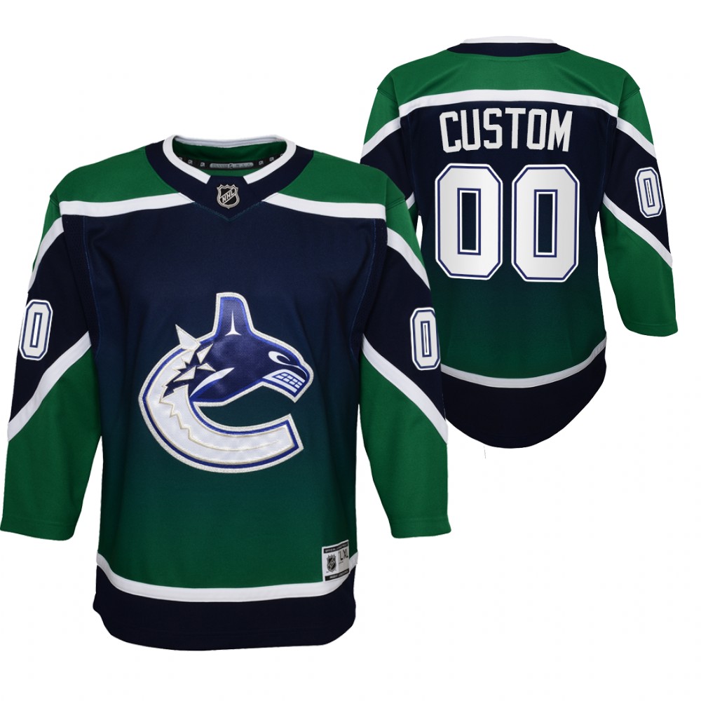 Canucks Custom 2020-21 2021 Reverse Retro Jersey Youth Authentic
