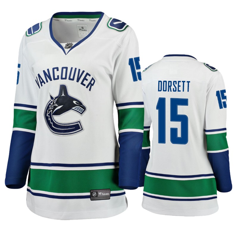 Canucks Derek Dorsett White Breakaway Fanatics Branded Jersey