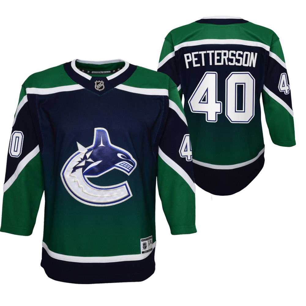 Canucks Elias Pettersson 2020-21 2021 Reverse Retro Jersey Youth Authentic