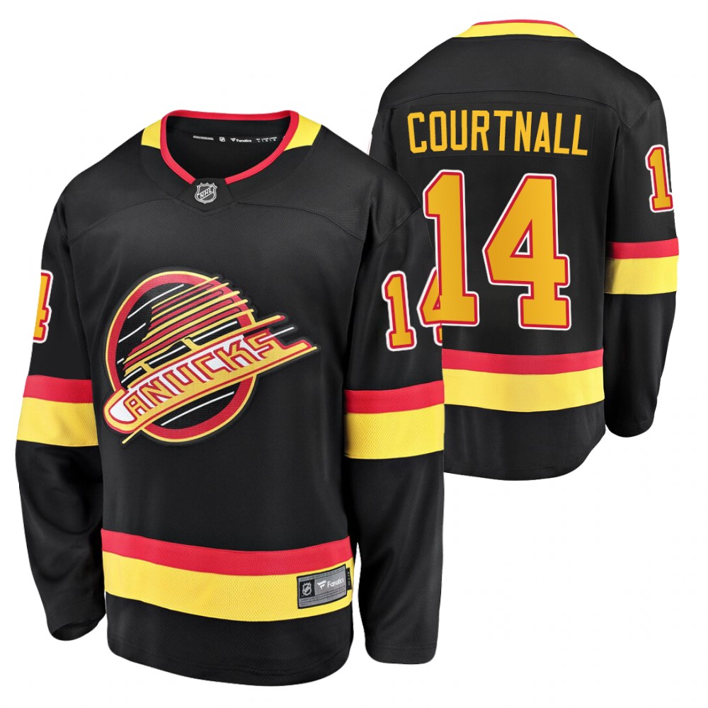 Canucks Geoff Courtnall Black 50th Anniversary Men's 90's Flying Skate Jersey