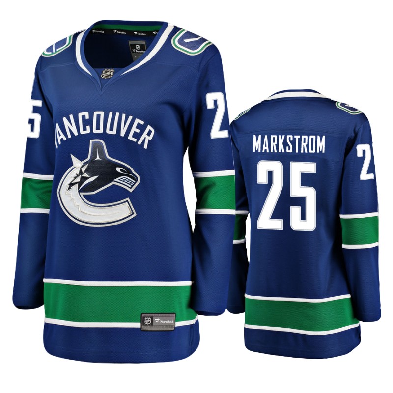 Canucks Jacob Markstrom Blue Breakaway Player Home Jersey