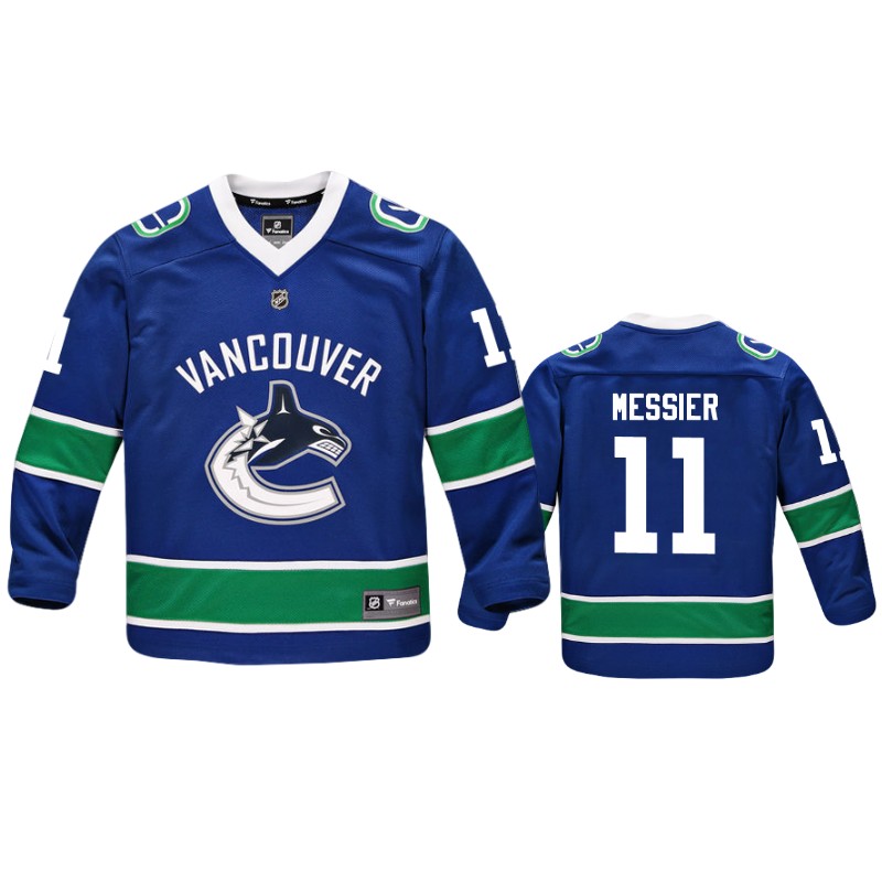 Canucks Mark Messier Blue Replica Player Home Jersey