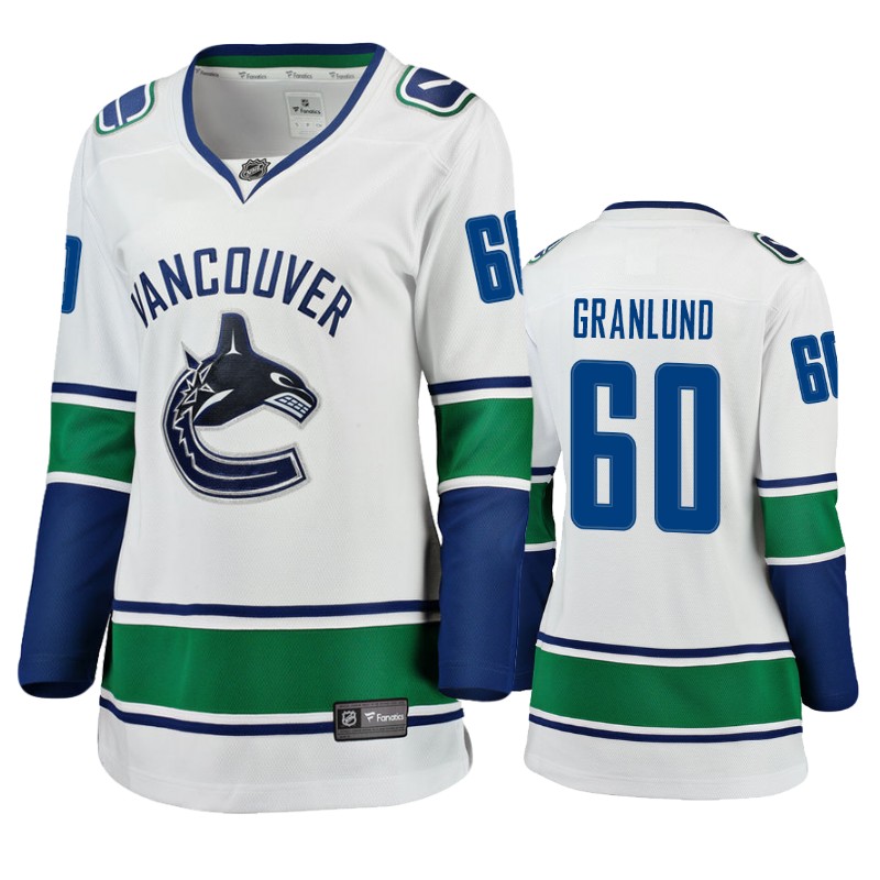 Canucks Markus Granlund White Breakaway Fanatics Branded Jersey