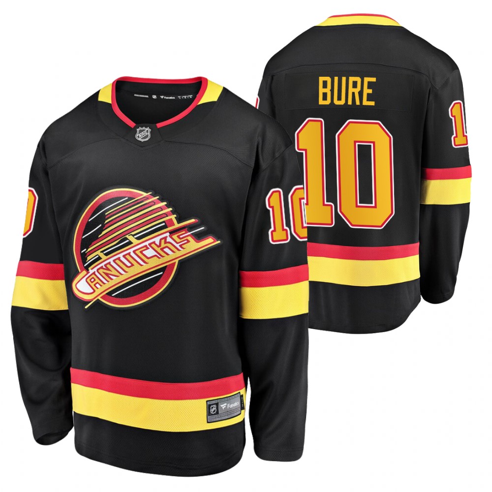 Canucks Pavel Bure Black 50th Anniversary Men's 90's Flying Skate Jersey