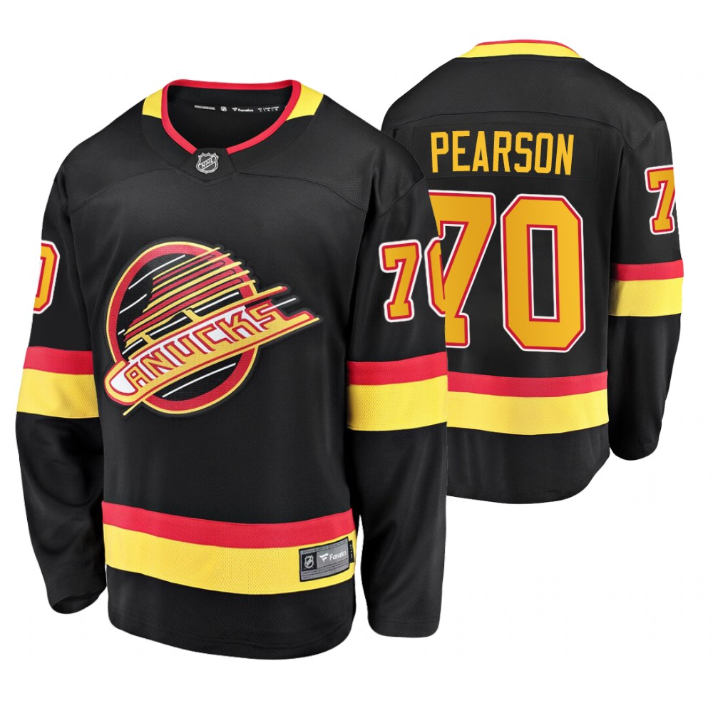 Canucks Tanner Pearson Black Flying Skate Premier Breakaway Jersey