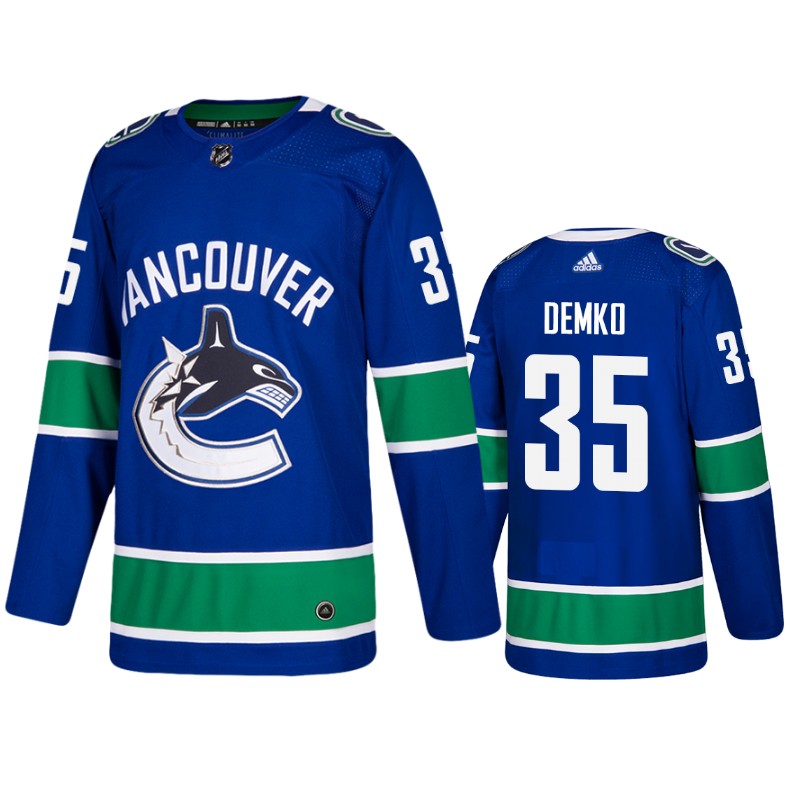 Canucks Thatcher Demko Blue Home Jersey