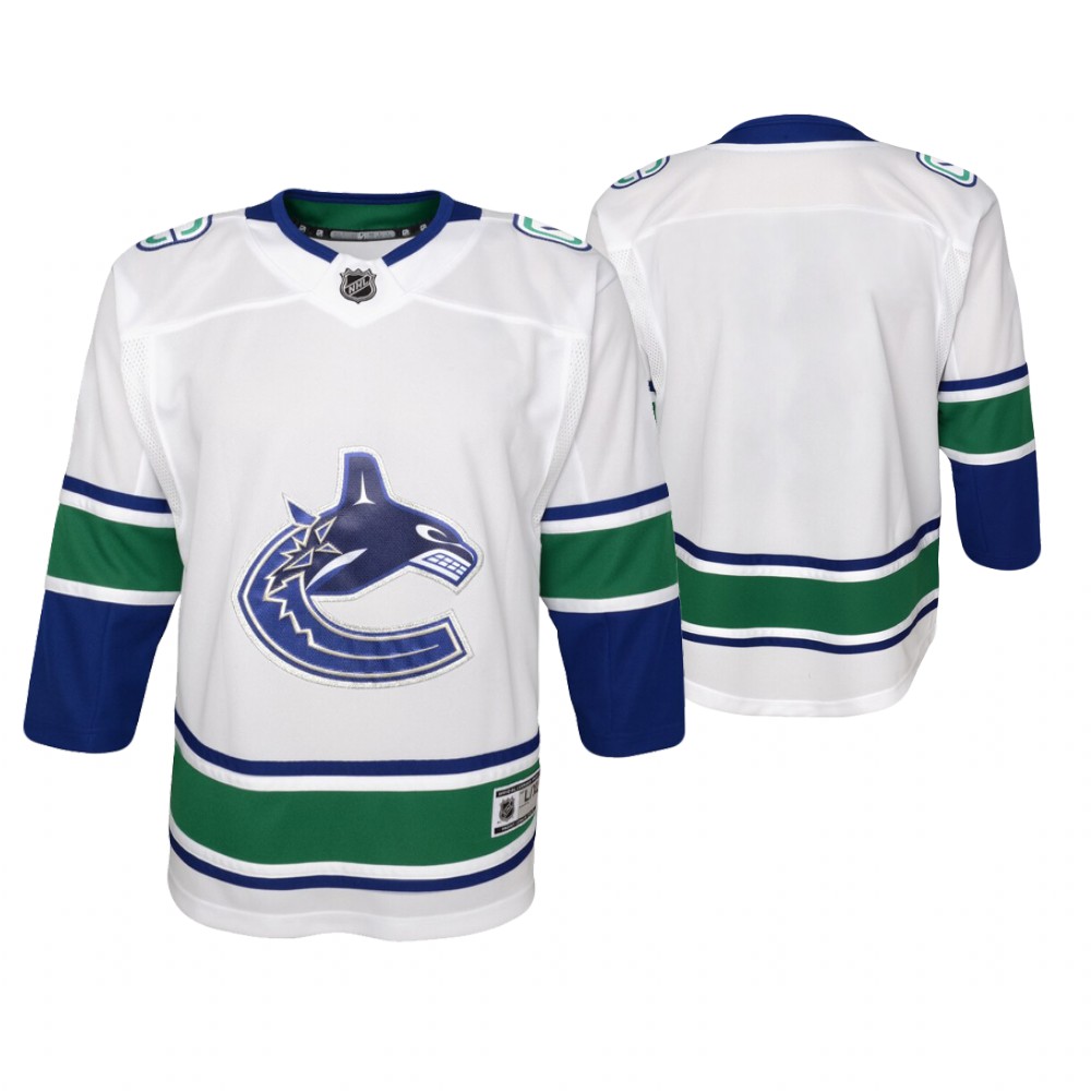 Canucks Youth White Away Jersey