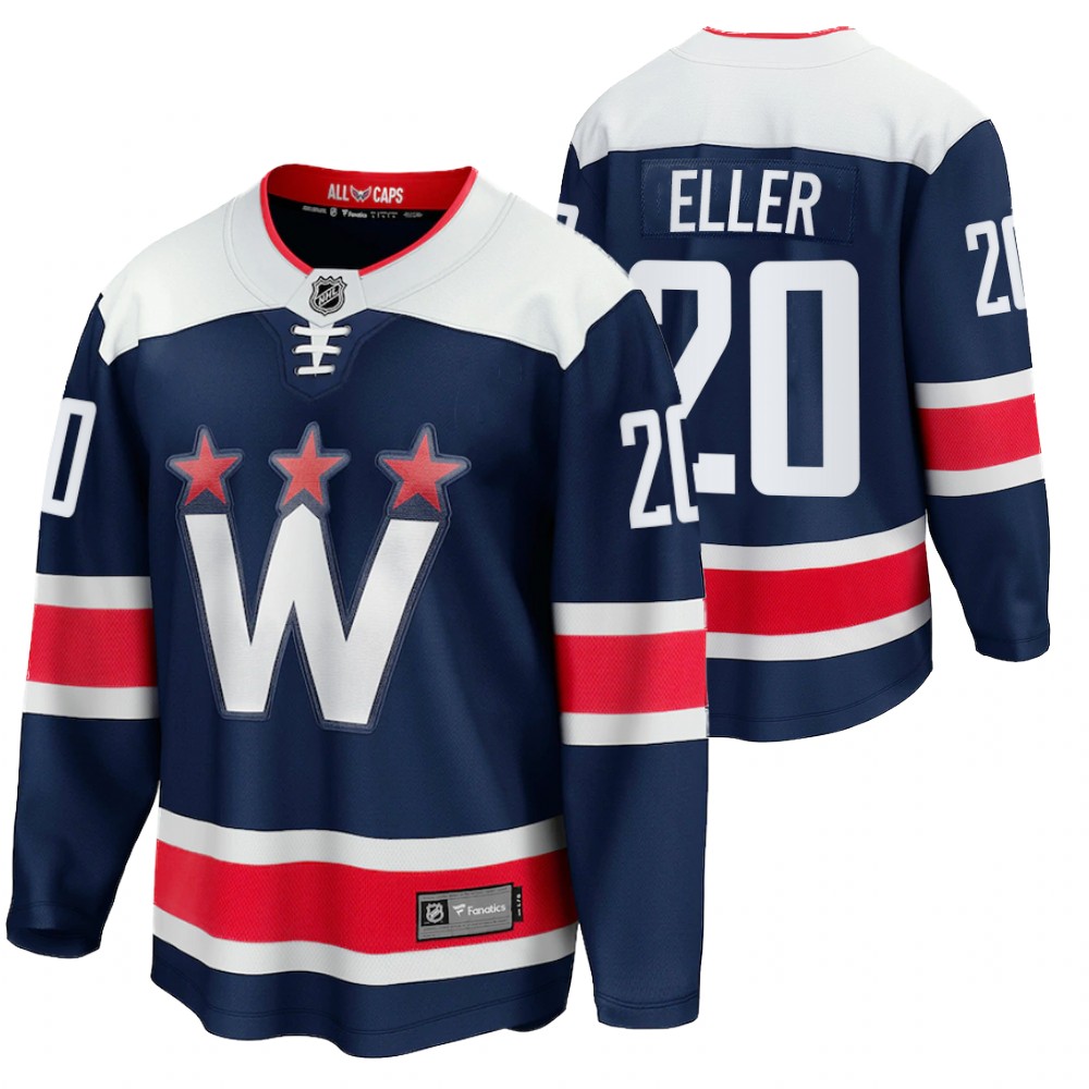 Capitals #20 Lars Eller Navy 2020-21 Alternate Jersey